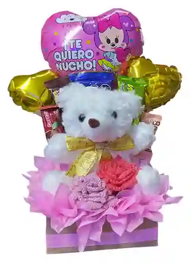 Detalles Sorpresa Para Mujer Oso Peluche Y Rosa Eterna Ancheta