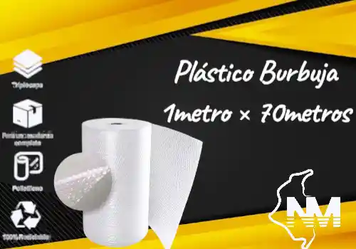 Plástico Burbuja 1metro × 70metro