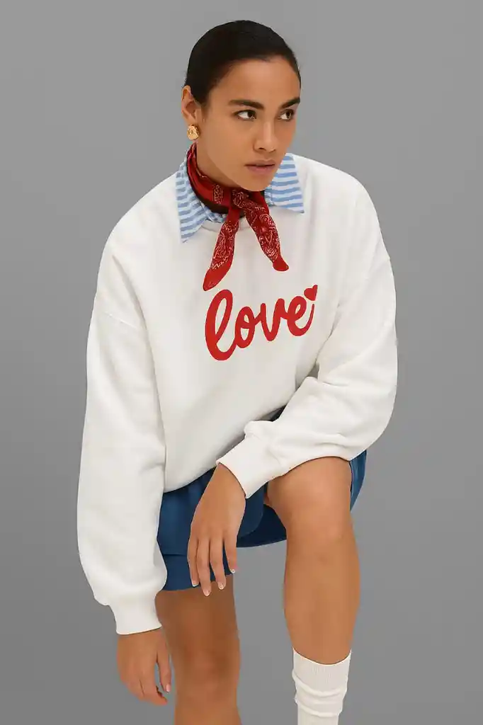 Hoodie Buzo Oversize “love Statement”
