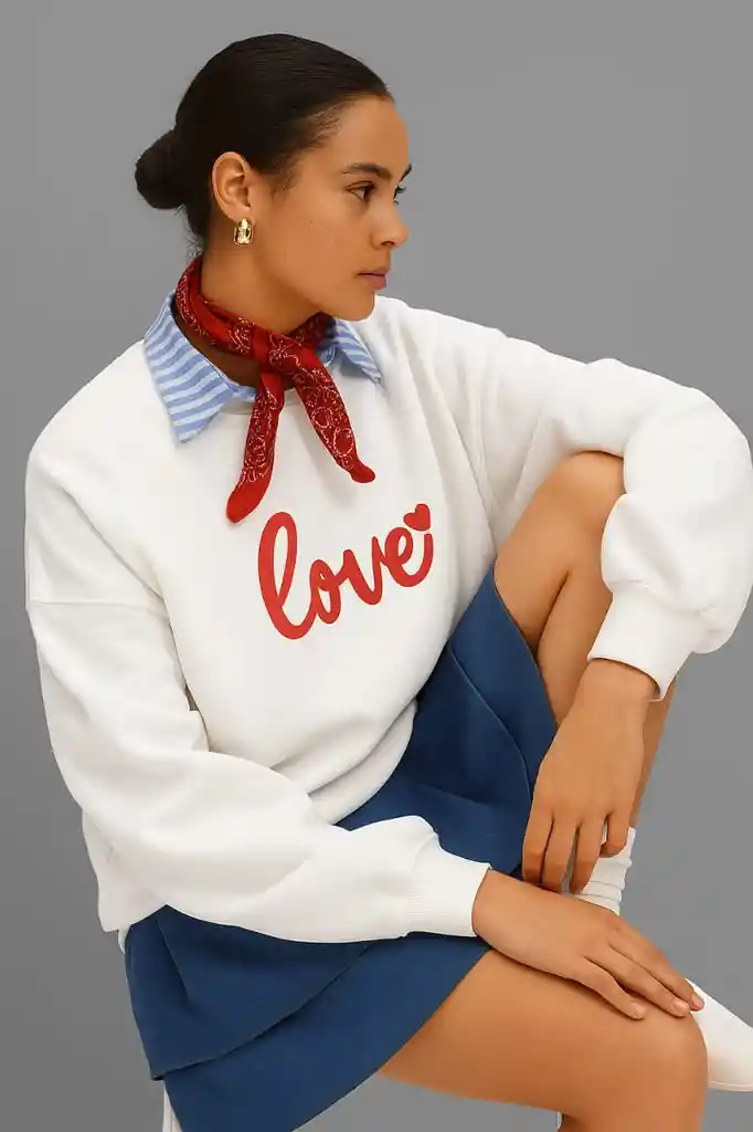 Hoodie Buzo Oversize “love Statement”