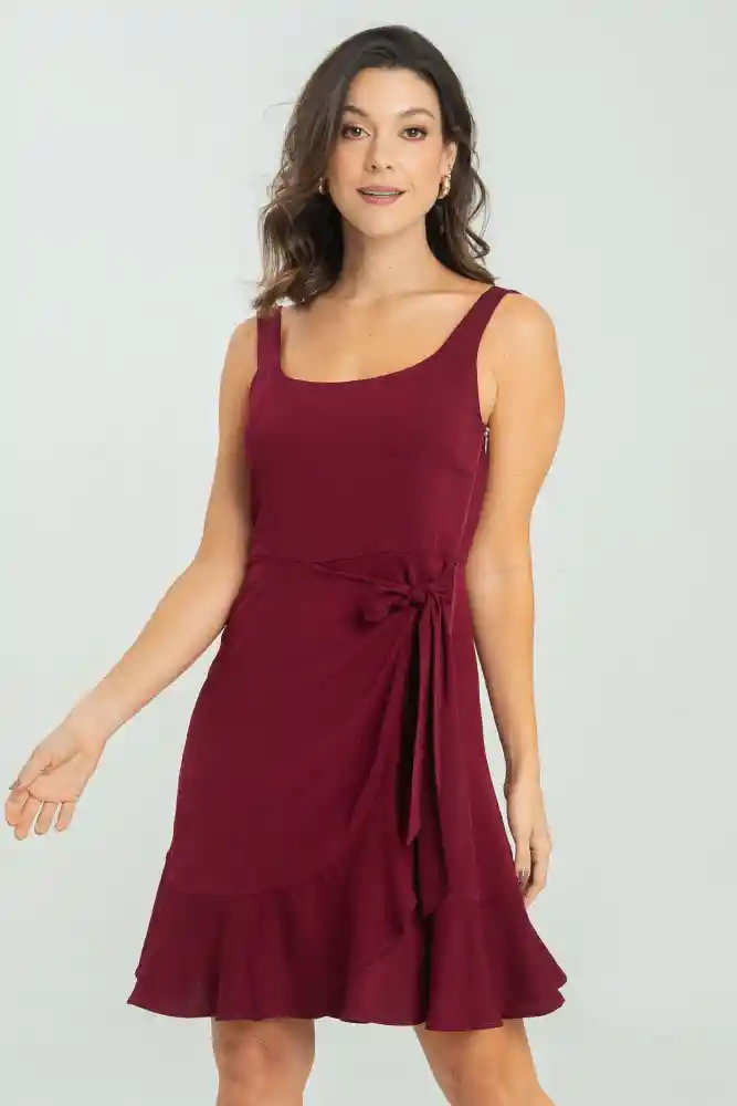 Vestido Maralta Color Borgoña Talla M