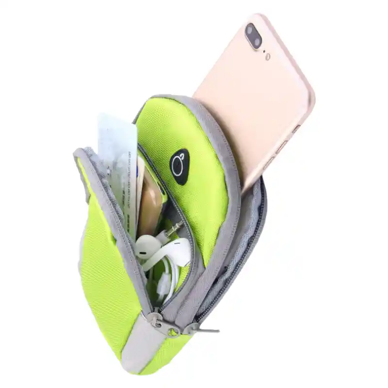 Brazalete Deportivo Porta Celular Con Bolsillos Doble Cierre