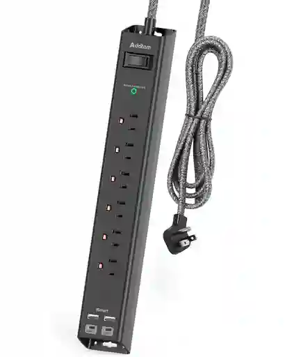 Extension Electrica Enchufe Plano Protector Sobretension
