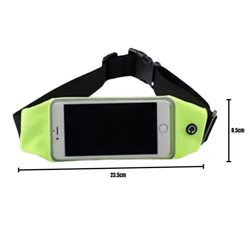 Canguro Riñonera Deportiva Impermeable Ramitech Con Porta Celular Y Auriculares