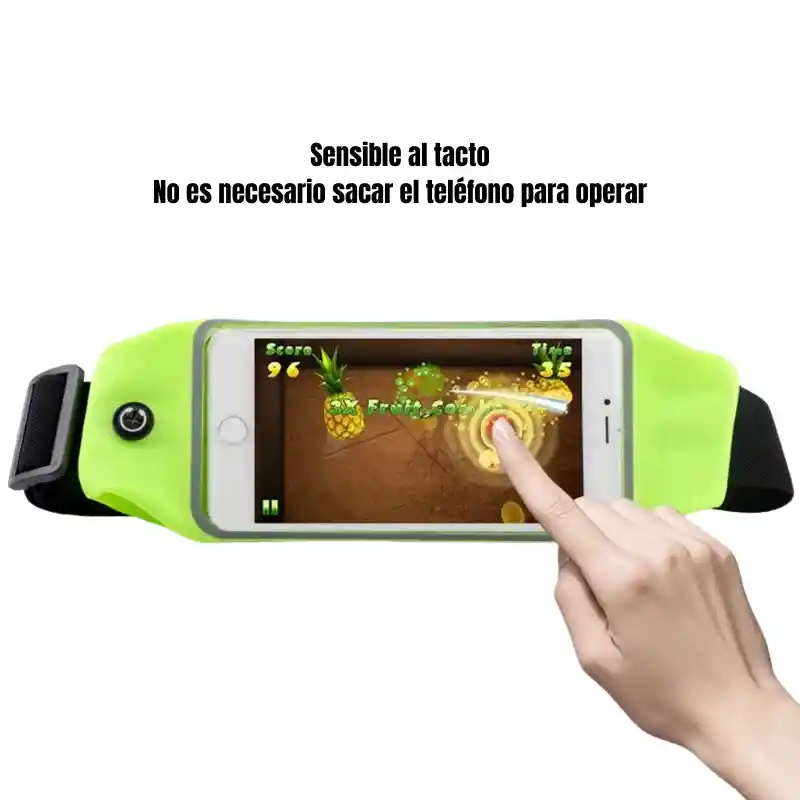 Canguro Riñonera Deportiva Impermeable Ramitech Con Porta Celular Y Auriculares