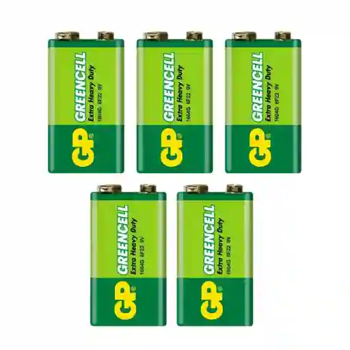 Pila 9v Gp Cuadrada 9v Greencell Original X5