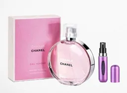Chance Chanel Eau Tendre 1.1 + Perfumero | Fragancia Para Dama Floral Frutal Suave