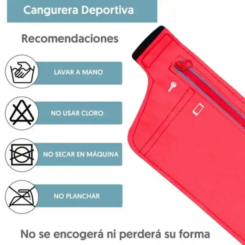 Cangurera Deportiva Unisex Con Cinta Reflectiva Y Ajuste Elástico