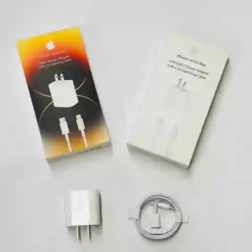 Cargador Iphone 14 Pro Max Usb-c Power Adapter Usb-c Lightning Cable