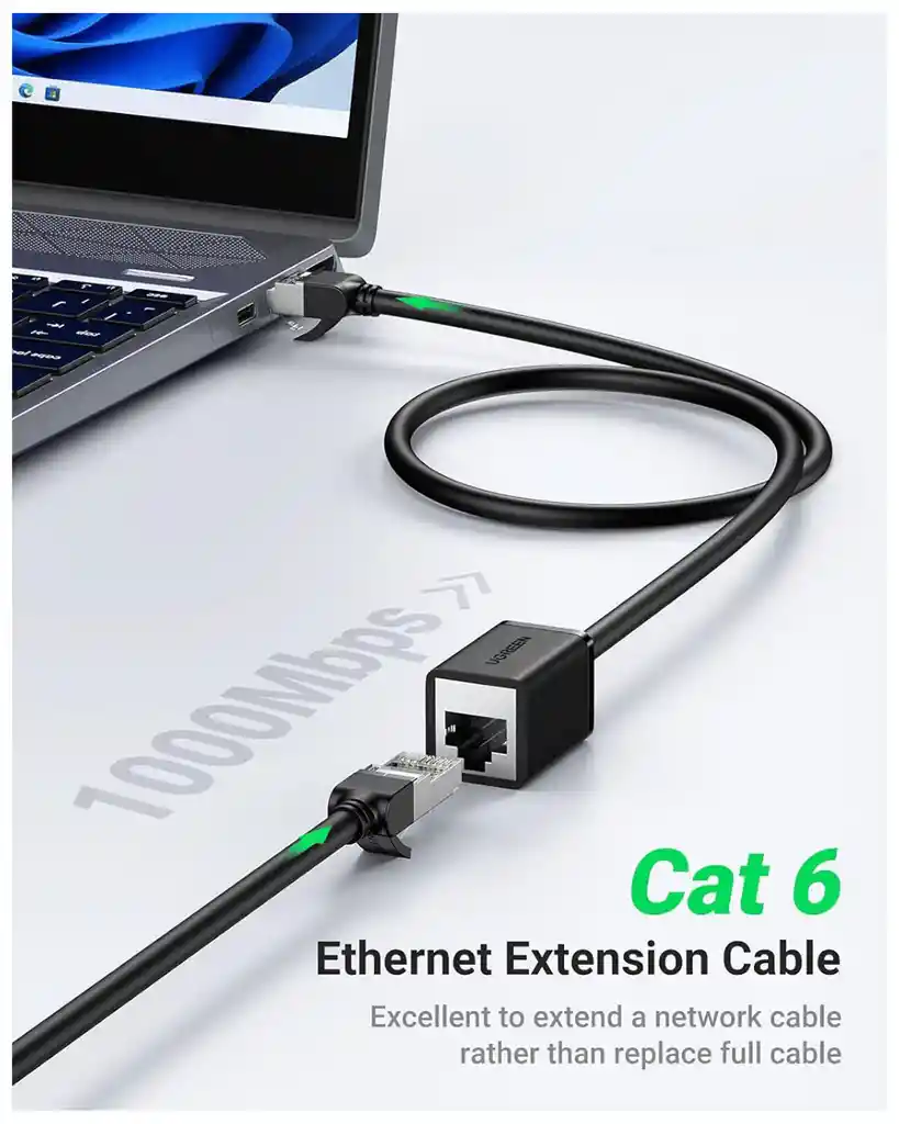 Cable De Red Extension Ethernet Cat6 Conexión Rj45 Lan 1m