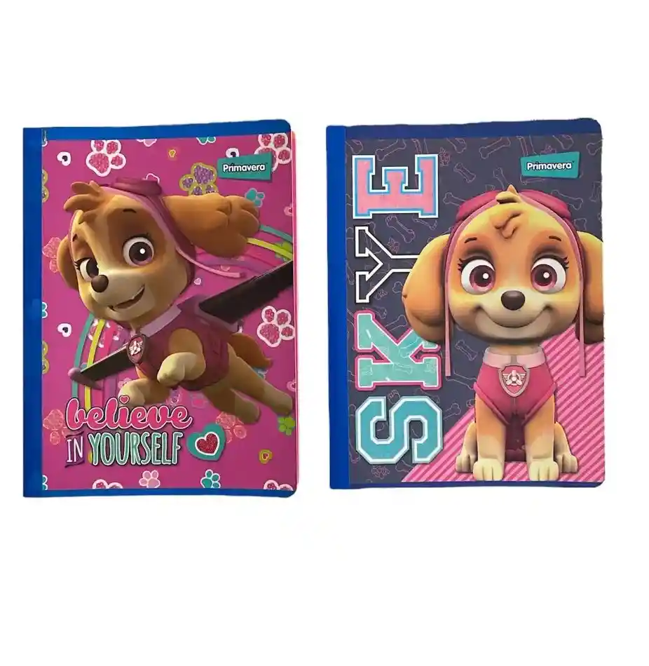 Cuaderno Cosido Cuadriculado 100h Para Niña Paw Patrol Primavera