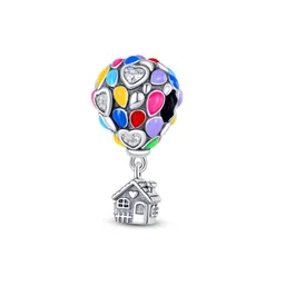 Charm Dije Globo Casa Familia Corazones Amor En Plata 925