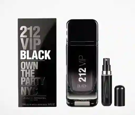 212 Vip Black 1.1 + Perfumero | Fragancia Para Caballero Aromática Ámbar Amaderada