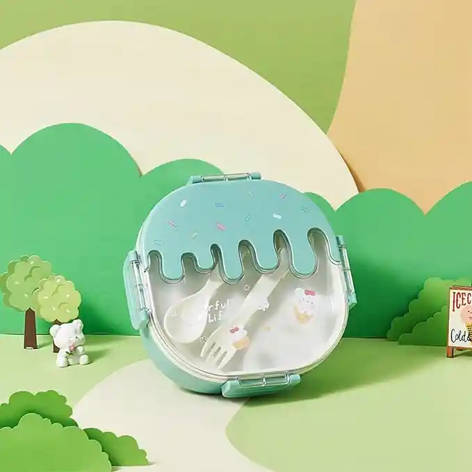 Porta Comidas 3 Espacios Y Cubiertos