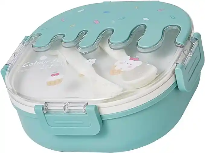 Porta Comidas 3 Espacios Y Cubiertos