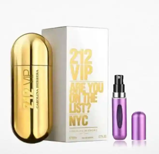 212 Vip Fem 1.1 + Perfumero | Fragancia Para Dama Ámbar Vainilla Tropical