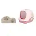Baño Arenero Con Filtro Mas 6 Kg Arena Rosado