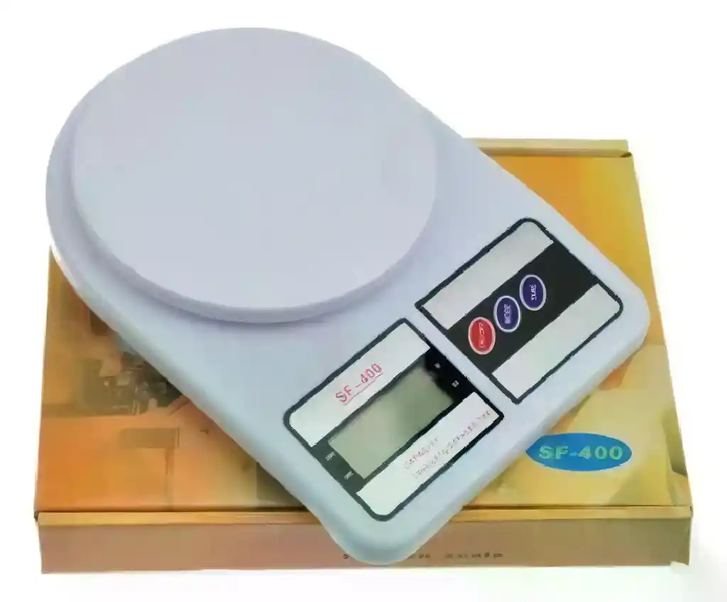 Bascula Gramera Digital 7kilos Pesa Balanza Electrica Capacidad Máxima 10 Kg Color Blanco