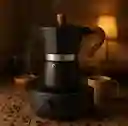 Cafetera Italiana Moka Con Base Calentadora Negra