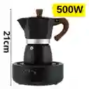 Cafetera Italiana Moka Con Base Calentadora Negra