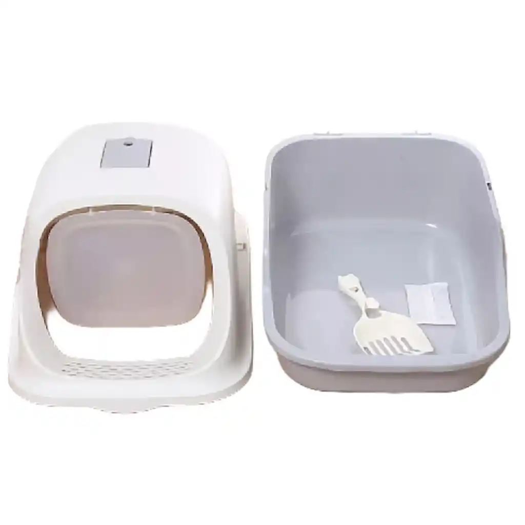 Baño Arenero Con Filtro Más Guante Masajeador Celeste
