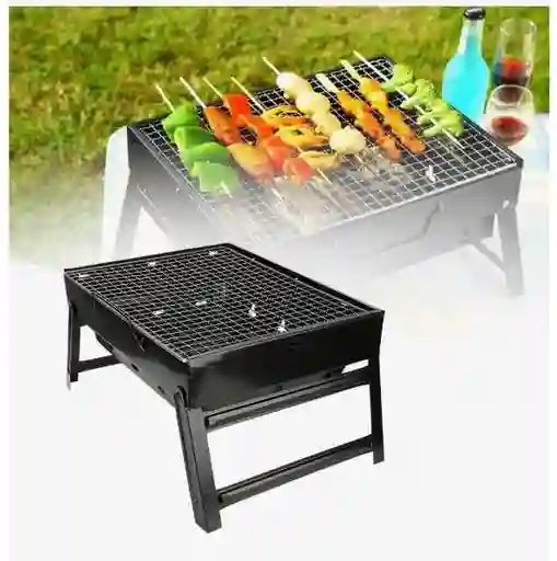 Parrilla Asador De Carbón Plegable Mini Portátil Aire Libre 36x29cm