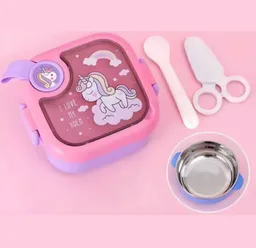 Porta Comida Con Accesorios Lonchera Niños