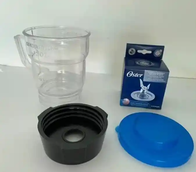 2 Vasos Compoteros De Plastico + 1 Cuchilla 6 Aspas + 1 Base