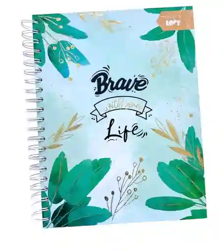 Cuaderno 7 Materias Cuadriculado De Mujer Con Stickers Marfil