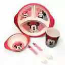 Set Vajilla Para Bebes Niños Bambu 5 Piezas