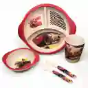 Set Vajilla Para Bebes Niños Bambu 5 Piezas