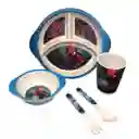 Set Vajilla Para Bebes Niños Bambu 5 Piezas
