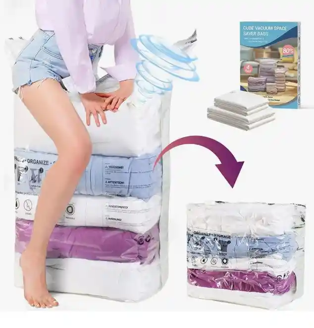 1 Bolsade Empaque Al Vacio 80x56 Sin Necesidad De Bomba