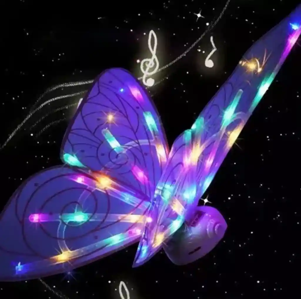 Alas Luces Led Con Movimiento Para Niña Hada Mariposa