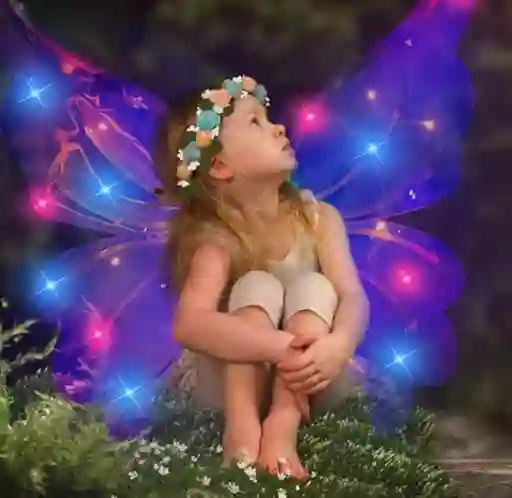 Alas Luces Led Con Movimiento Para Niña Hada Mariposa