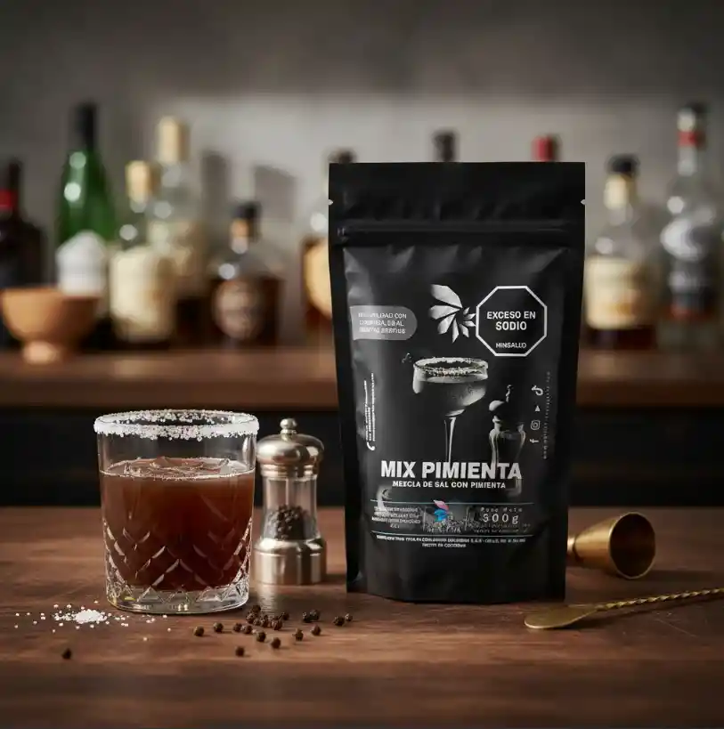 Sal Para Cocteleria Skarcha Mix Pimienta 500g
