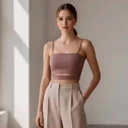 Crop Top Sabi Cocoa Talla S/mnica