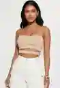 Crop Top Sabi Beige Talla S/mnica