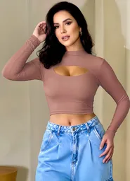 Crop Top Pia Cocoa Talla S/mnica