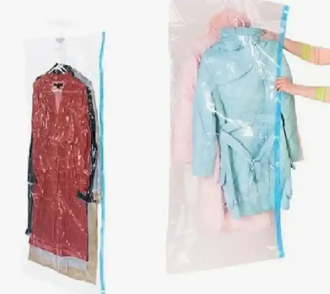 12 Bolsas Ahorradoras De Empaque Al Vacío Para Colgar 145x70