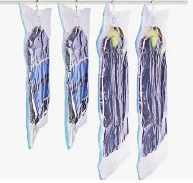 12 Bolsas Ahorradoras De Empaque Al Vacío Para Colgar 145x70