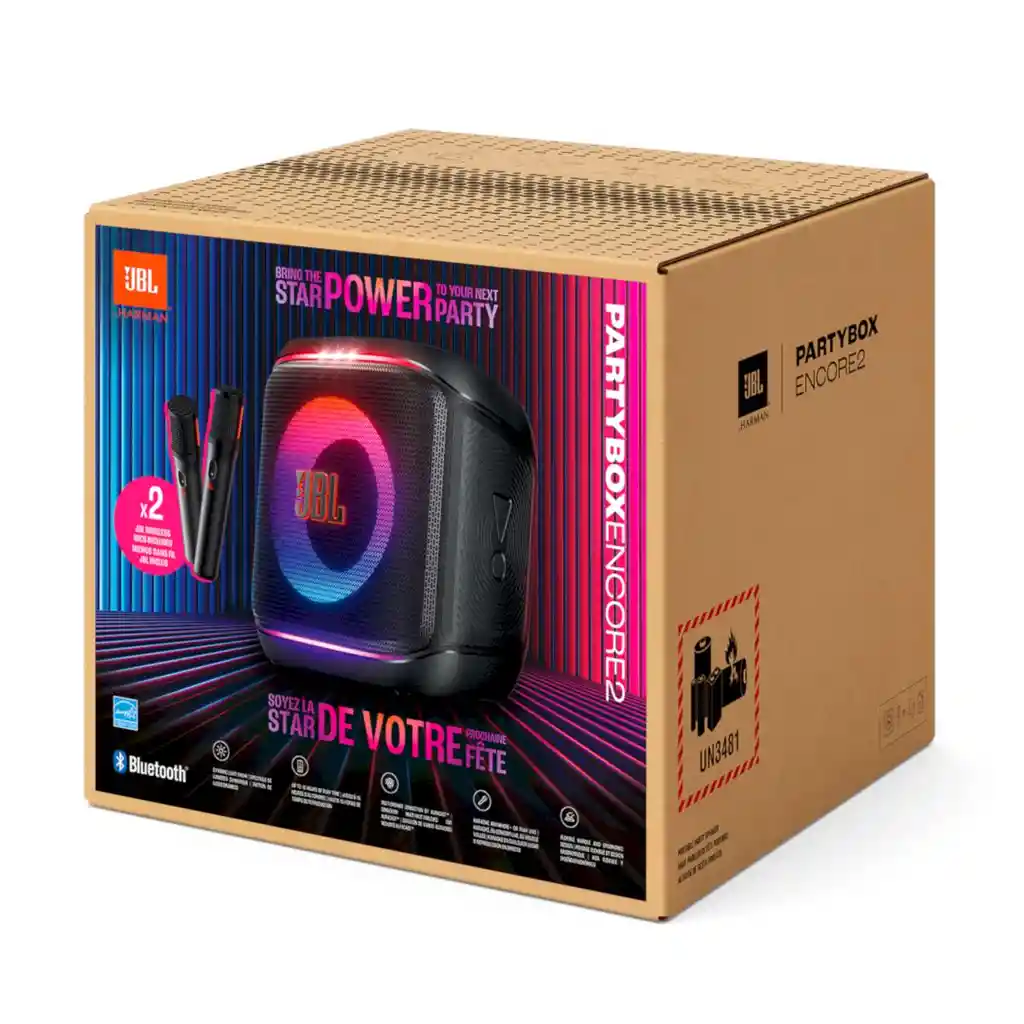Parlante Portatil De Fiesta Jbl Partybox Encore2 100w Micx2