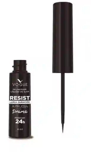 Delineador Vogue Resist Negro 4ml.