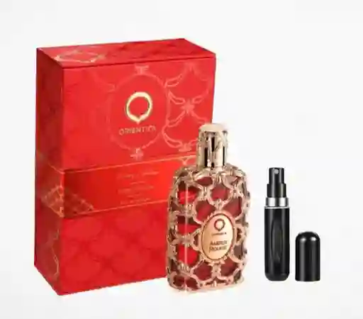 Orientica Amber Rouge Caja 1.1 + Perfumero | Fragancia Unisex Oriental Ámbar Especiada