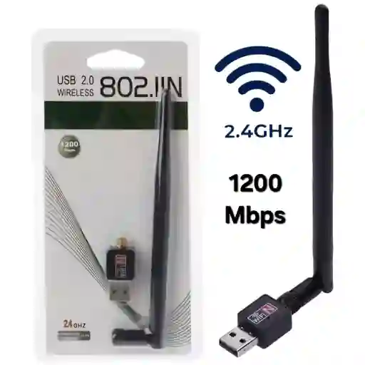 Adaptador Wifi Usb Inalámbrico 2.4ghz 1200 Mbps 802.11n