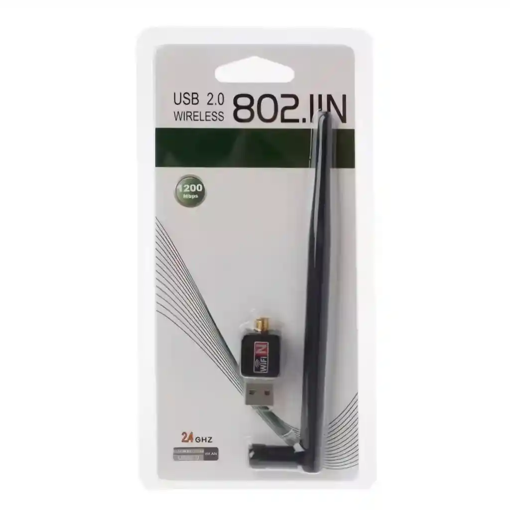 Adaptador Wifi Usb Inalámbrico 2.4ghz 1200 Mbps 802.11n