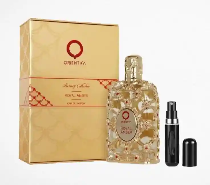 Orientica Royal Amber En Caja 1.1 + Perfumero | Fragancia Unisex Ámbar Vainilla Frutal