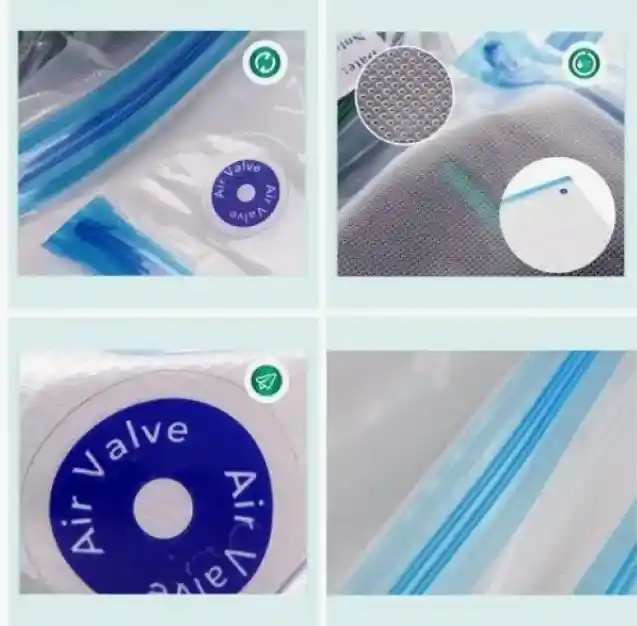 10 Bolsa Cierre Y Empaque Al Vacío Comida 30x34cm Y 2 Bombas