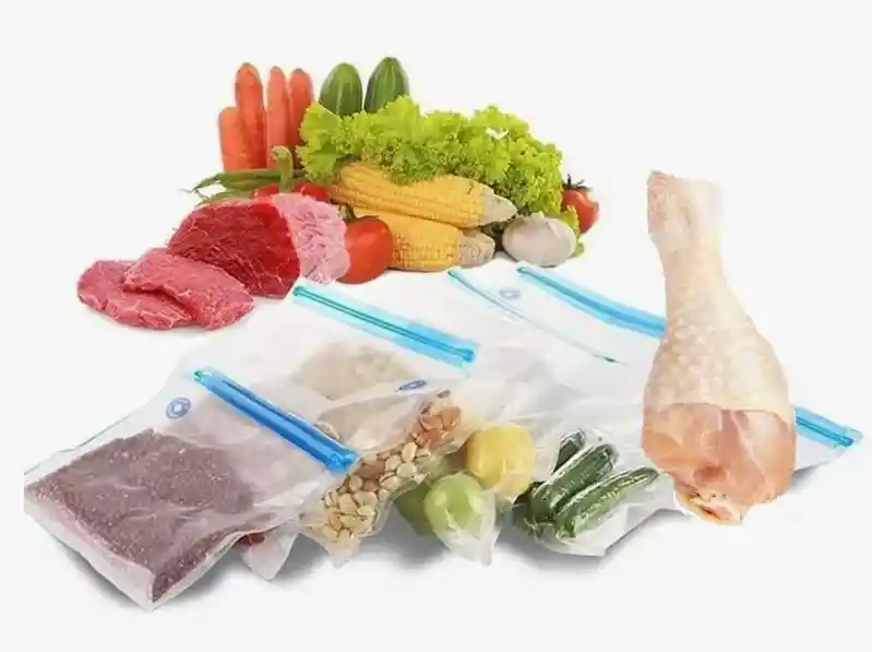 10 Bolsa Cierre Y Empaque Al Vacío Comida 30x34cm Y 2 Bombas