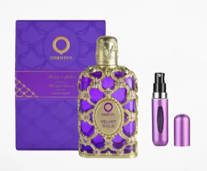Orientica Velvet Gold Caja 1.1 + Perfumero | Fragancia Unisex Floral Oriental Dulce